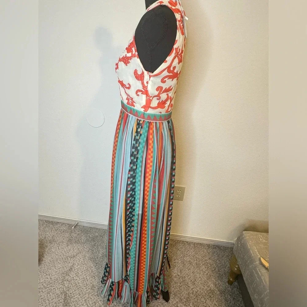 Beaded Bodice Emilia Striped Dress NWT - Picture 2 of 11